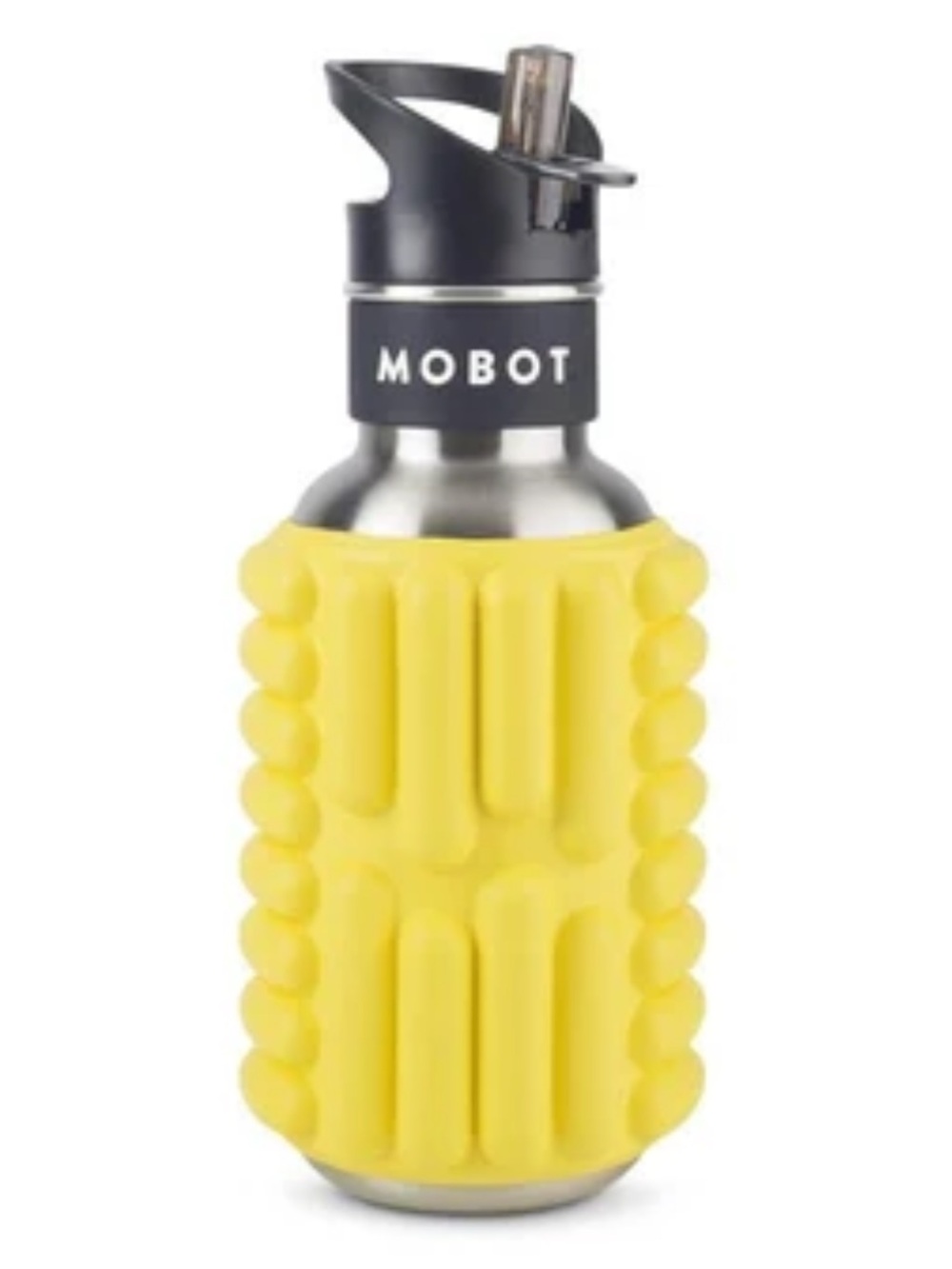 New in Box Firecracker MOBOT Lemon Yellow 18 oz Travel Foam Roller Water Bottle